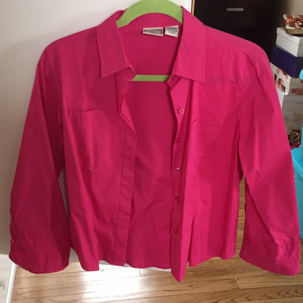 Pink Button Down Top
